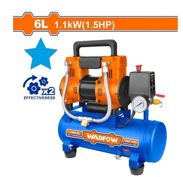 Máy nén khí không dầu 1100W-6L WADFOW WAP1A06