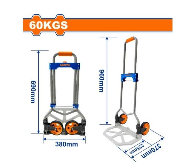 Xe đẩy hàng 2 bánh gấp gọn 60kg WADFOW WWB9A06