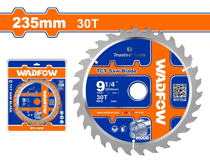 Lưỡi cưa gỗ 235mm 30T WADFOW WTC1K06