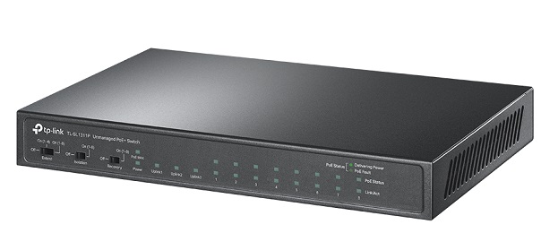 8-Port 10/100Mbps + 3-Port Gigabit Desktop PoE Switch TP-LINK TL-SL1311P