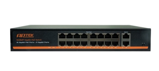 16-port Gigabit PoE Switch APTEK SG1162P