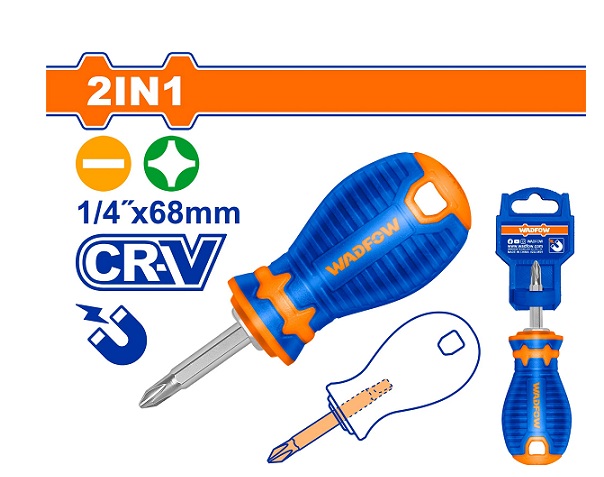 Tua vít dẹp và bake 1/4-inchx68mm 2 trong 1 WADFOW WSS45M1