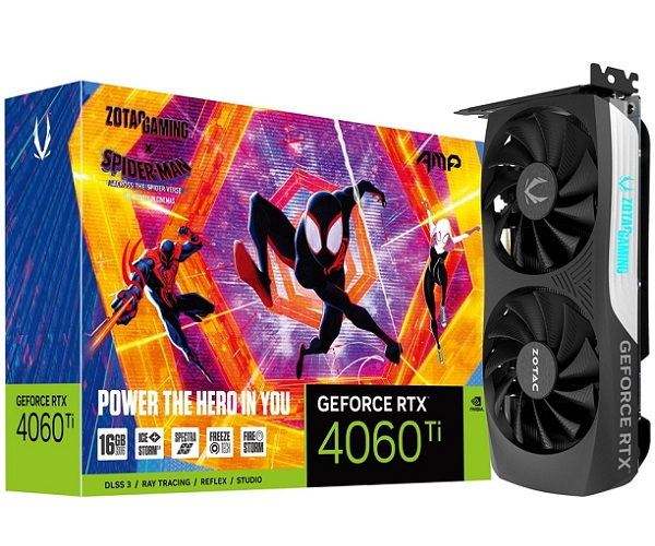 Gaming Geforce RTX 4060 Ti 16GB AMP Spider-Man ZOTAC ZT-D40620F-10SMP