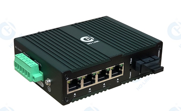 Bộ chuyển đổi quang công nghiệp 10/100/100Mbps HO-LINK HL-IES-1GX4GT-20