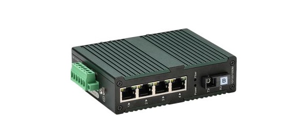 Bộ chuyển đổi quang công nghiệp 10/100/1000Mbps HO-LINK HL-IES-1GX4GT-SM-20B