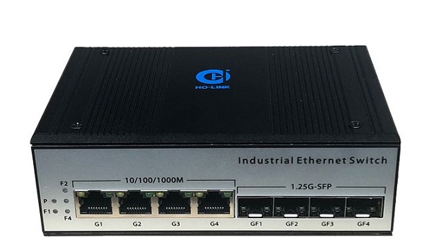 Bộ chuyển đổi quang công nghiệp 10/100/1000Mbps HO-LINK G-IES-4SFP4EG-20S