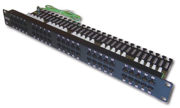 Patch panel for Telephone 50 port Dintek 19 inch (1402-01003)