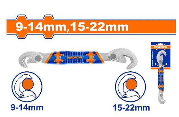 Cờ lê vạn năng 2 đầu 9-14mm &15-22mm WADFOW WUW1101