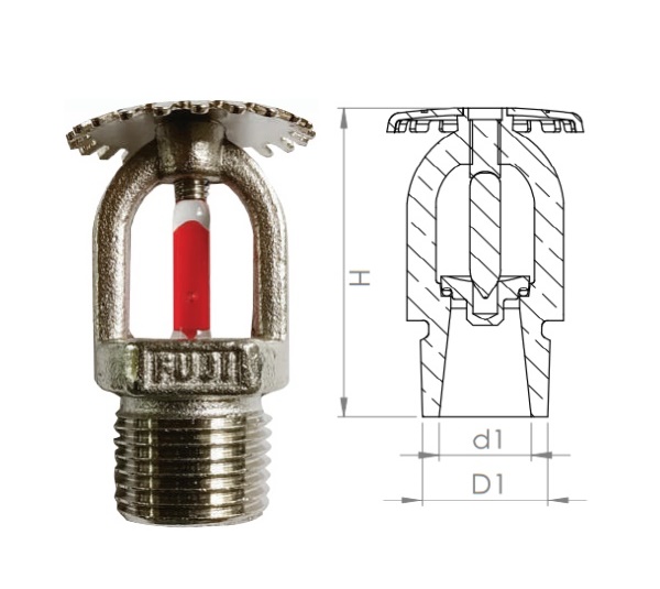 Đầu phun nước chữa cháy Sprinkler hướng lên FUJI FJVL-2002