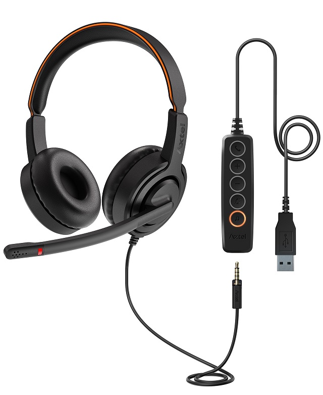 Tai nghe Headset AXTEL Voice UC45 stereo USB-A (AXH-V45UCD)