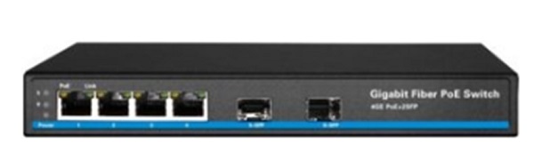 4-Port GE PoE + 2-Port SFP Switch HASIVO S1100P-4G-2S-AI