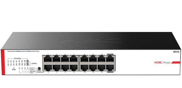 16-Port Gigabit Ethernet Unmanaged Switch H3C Magic BS216