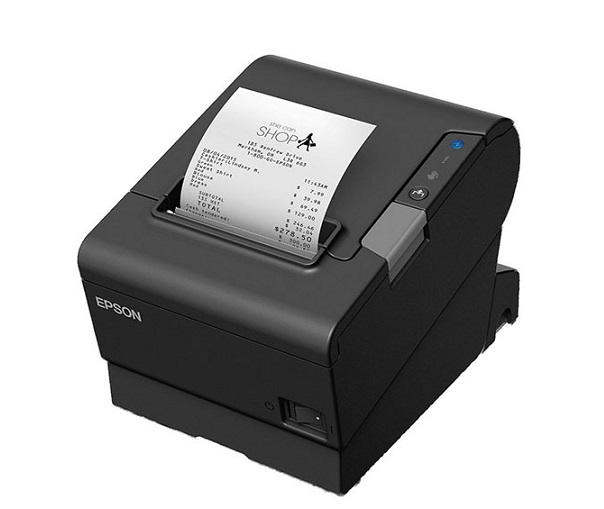 Máy in hóa đơn EPSON TM-T88VI (USB + LAN + RS232, Đen, Có chuông báo, Font VN)