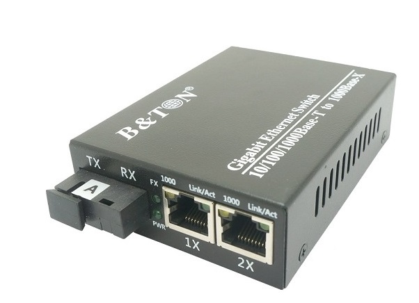 Chuyển đổi Quang-Điện Media Converter Unmanaged Fiber Switch BTON BT-912GS-20B
