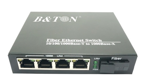 Chuyển đổi Quang-Điện Media Converter Unmanaged Fiber Switch BTON BT-914GS-20B