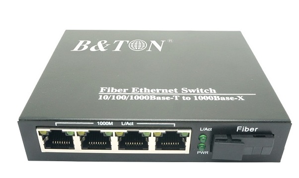 Chuyển đổi Quang-Điện Media Converter Unmanaged Fiber Switch BTON BT-924GS-20B