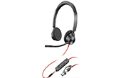 Tai nghe Plantronics | Poly Blackwire 3325 Stereo Microsoft Teams Certified USB-C Headset +3.5mm Plug +USB-C/A Ad (8X222AA)