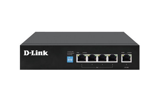 5-Port Gigabit with 4-Port PoE Switch D-Link DGS-F1005P-E