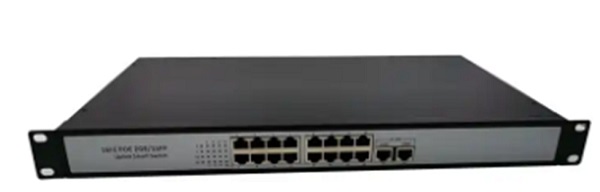 16-Port 10/100Mbps + 2-Port Uplink 1G + 1 Uplink SFP 1.25G PoE Switch HDTEC