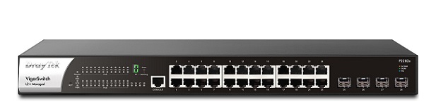 28-Port L2+ Managed 10G PoE Switch DrayTek VigorSwitch P2282x