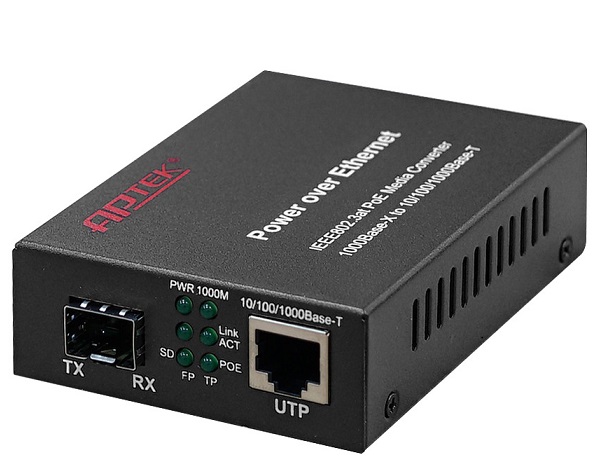 Bộ chuyển đổi quang điện PoE Media Converter APTEK AP110-S-PoE