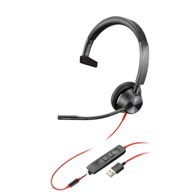 Tai nghe Poly Blackwire 3315 USB-A Headset (76J12AA)