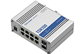 Thiết bị mạng Teltonika | 8-port Gigabit Ethernet Industrial PoE Switch Teltonika TSW200