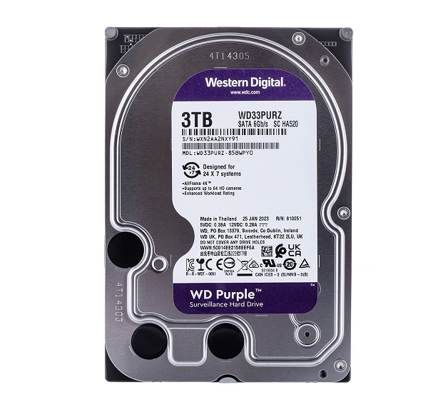 Ổ cứng chuyên dụng 3TB WESTERN PURPLE WD33PURZ