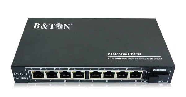 8-port 10/100Mbps PoE + 1-port 100Mbps SFP Uplink Switch BTON BT-D6108FE-20