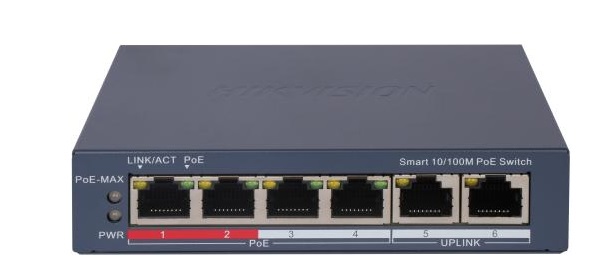 4 Port Fast Ethernet Smart PoE Switch HIKVISION DS-3E1106P-EI