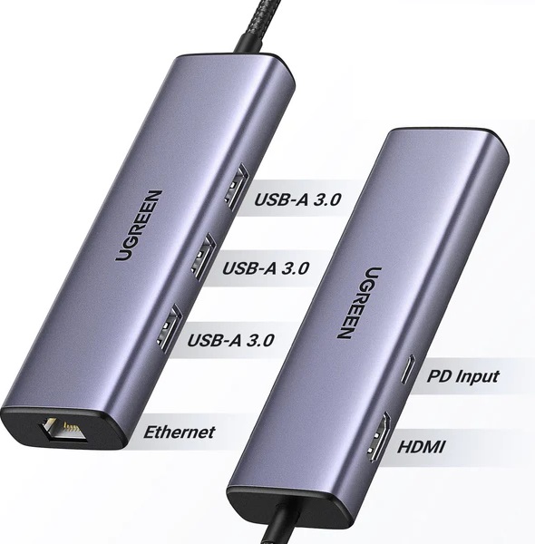 Hub USB Type-C 6 trong 1 ra HDMI Ugreen 15598