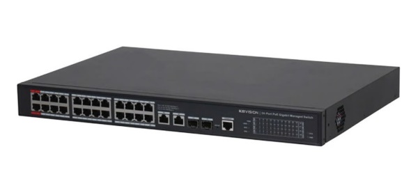 24-Port PoE Managed Desktop Gigabit Switch KBVISION KX-CSW24-4FG-240