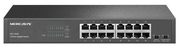 16-Port Gigabit Desktop/Rackmount Switch MERCUSYS MS116GS