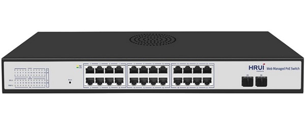 24-Port PoE Gigabit Web-Smart Switch HRUI HR-AFGW-242S-400