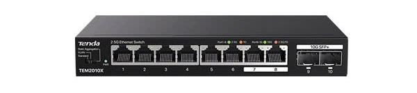 8-Port 2.5G + 2-Port 10G SFP+ Ethernet Switch TENDA TEM2010X