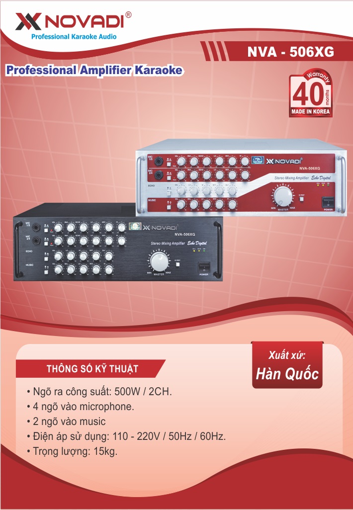 Amplifier 500W NOVADI NVA-506XG