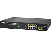 8-port 10/100/1000Mbps PoE Switch PLANET GS-4210-8P2S