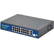 16-port 10/100M PoE Switch HUVIRON F-SP3-16F2G1S-BL