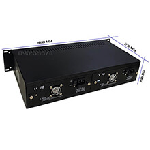 Khung nguồn tập trung cho gắn 14 Converter quang GNETCOM GNC-RACK-2U14