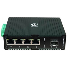 Bộ chuyển đổi quang công nghiệp 10/100/1000Mbps HO-LINK HL-IES-1GX4GT-SFP